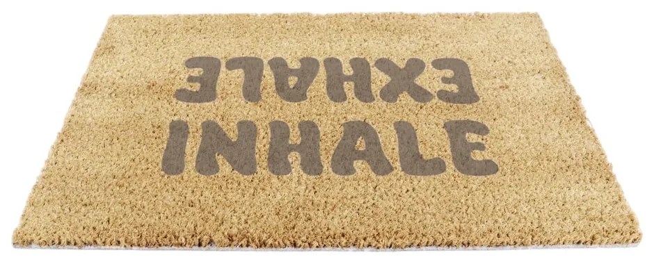 Kókuszrost lábtörlő 60x90 cm Inhale Exhale – Artsy Doormats