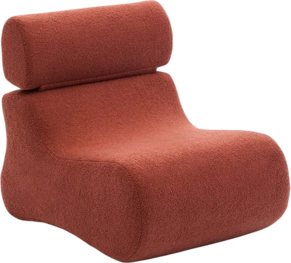Terrakotta színű buklé fotel Club – Kave Home