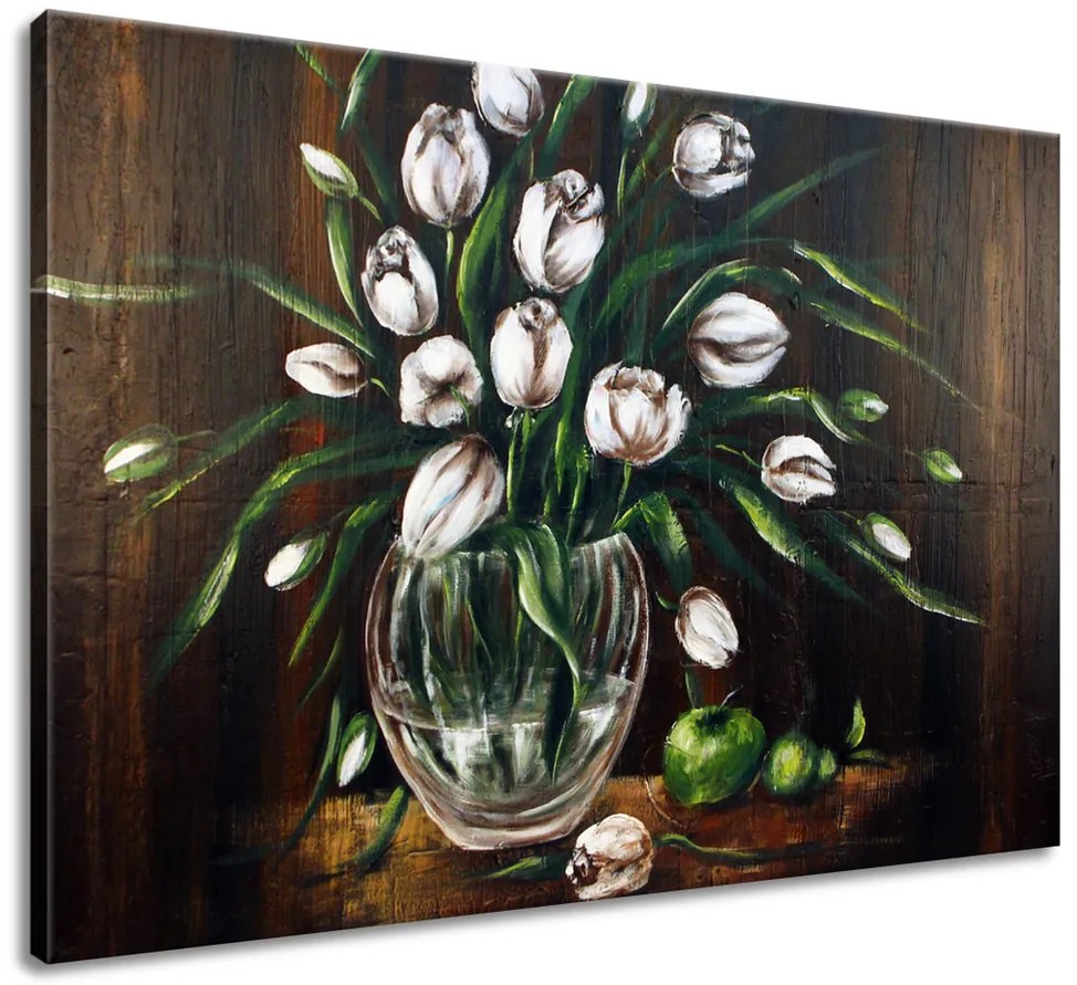 Gario Kézzel festett kép Festet tulipánok Méret: 100 x 70 cm