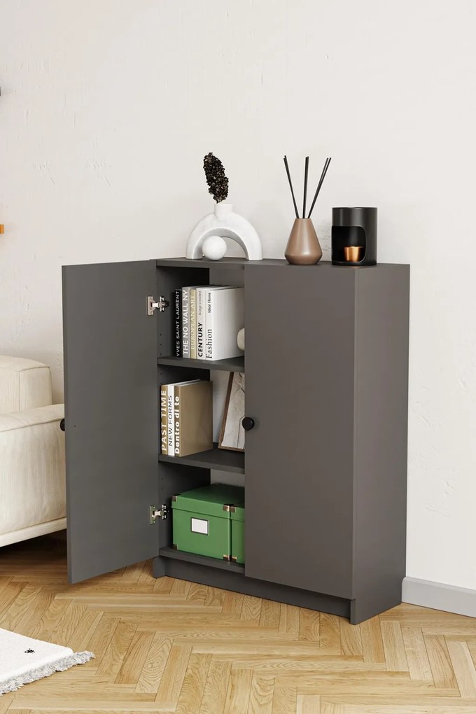 Könyvespolc, antracit, 80 cm – Bili3
