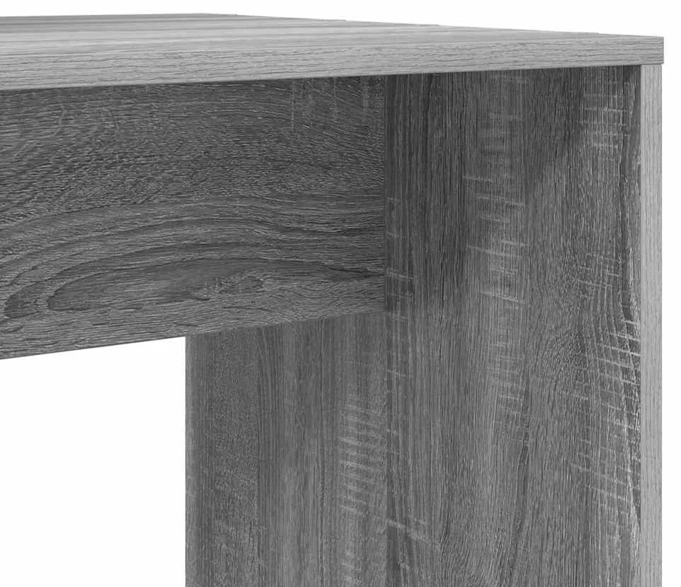 Asztal polcokkal Szürke sonoma 138.5 x 55 x 143 cm Faanyag