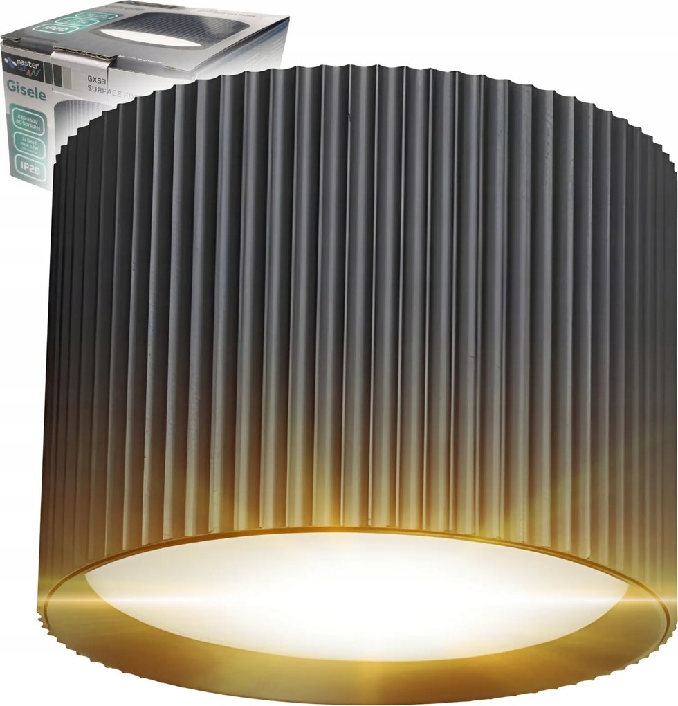 Falra Szerelhető Led Mennyezeti Lámpatest Gisele GX53 Fekete IP20 Spot Mennyezeti Cső