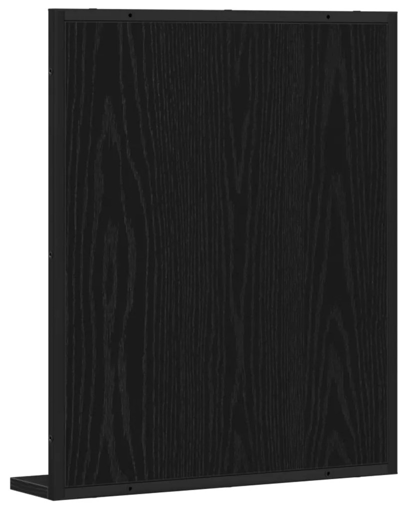 Fürdőszobai Tükör Fekete Tölgy 50x12x60 cm Szerelt Fa