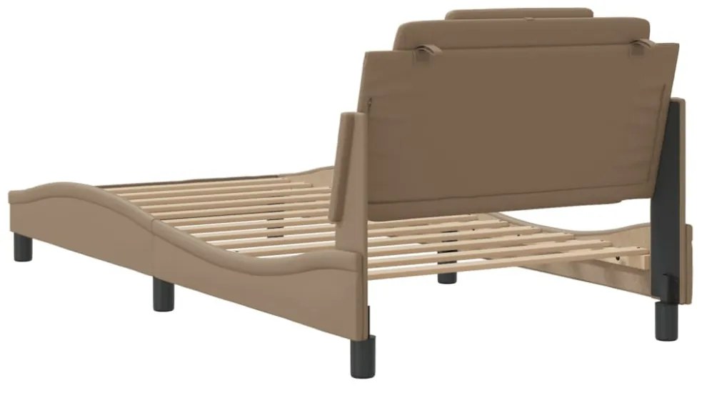 vidaXL cappuccino színű ágykeret Viana LED-ekkel matrac nélkül 100 x 200 cm