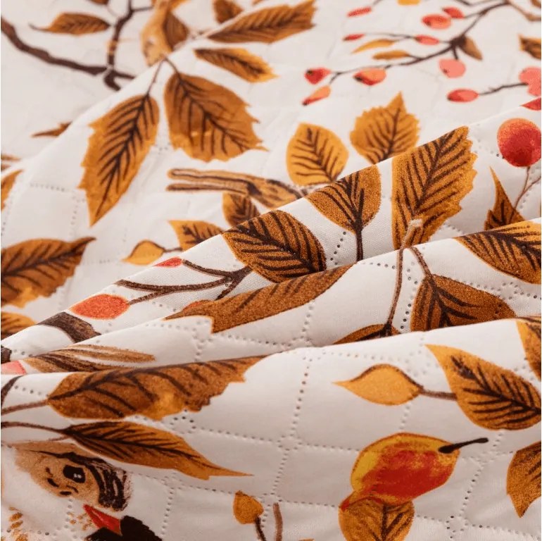 Ágytakaró BIRDS PUMPKIN, barna Méret: 170 x 210 cm