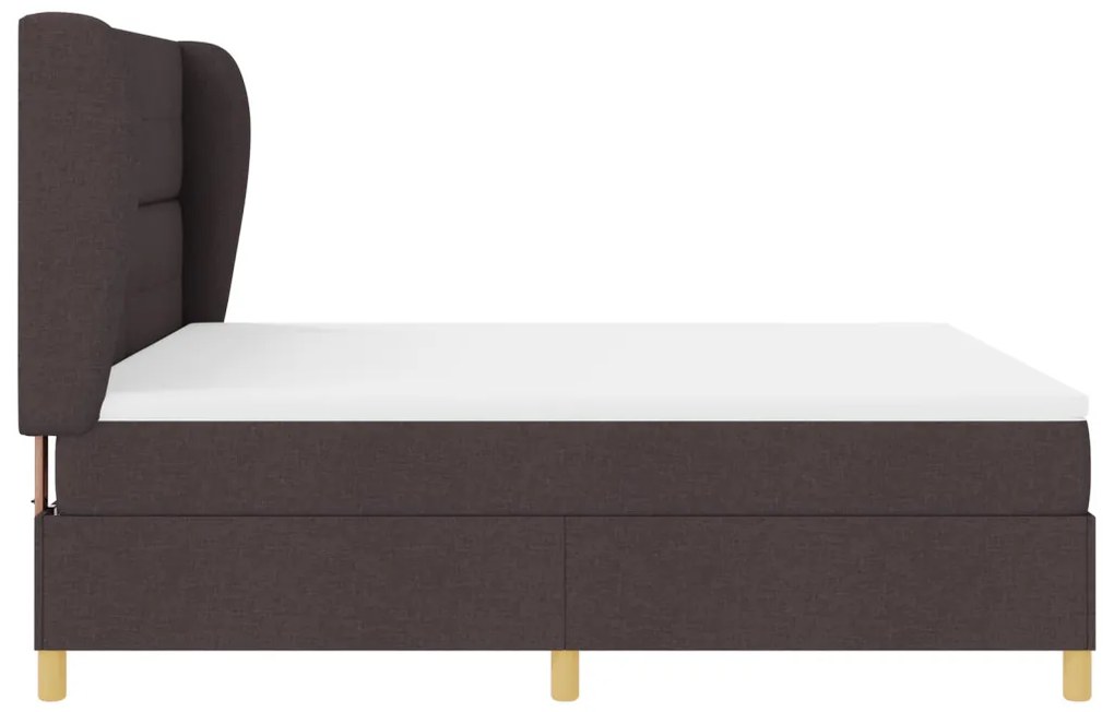 Boxspring Ágy Matrac Kávébarna 180x200 cm Szövet
