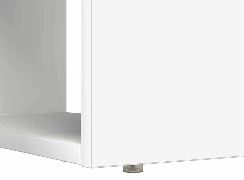 Asztal polcokkal tárolóval Fehér 113 x 54 x 120 cm Faanyag