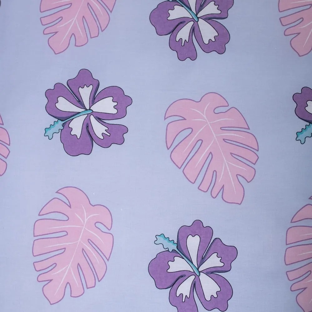 Kék-lila egyszemélyes pamut gyerek ágyneműhuzat 140x200 cm Lilo and Stitch "Cute" – Jerry Fabrics