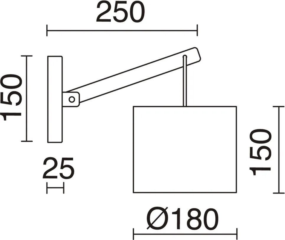 Novolux BRITTA 681A-G05X1A-02 Fali lámpa 1x60W/E27 IP20