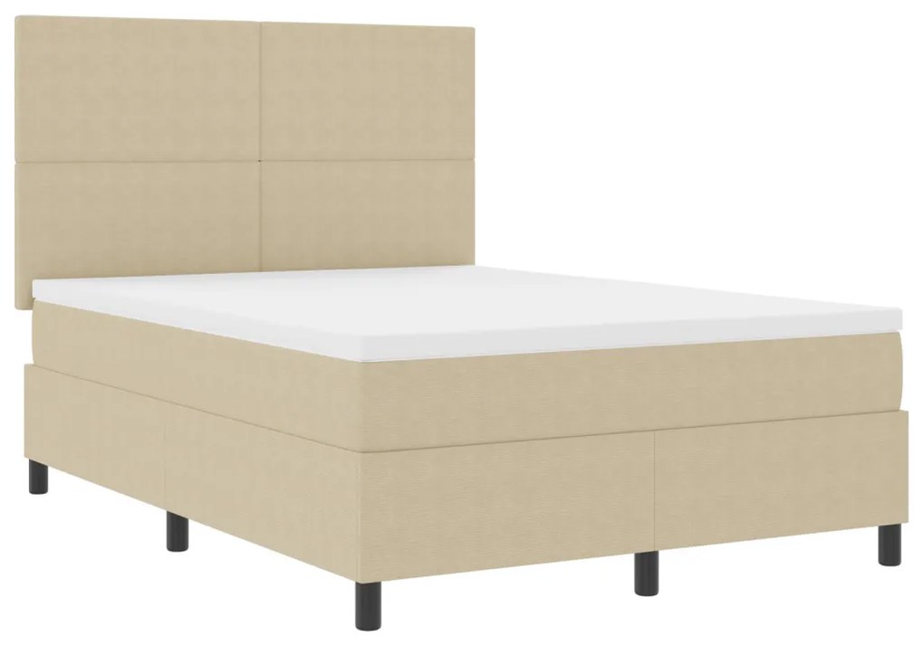 Box Spring Ágy matraccal és LED világítással Zöld Szürke 140x200 cm Bársony Szövet