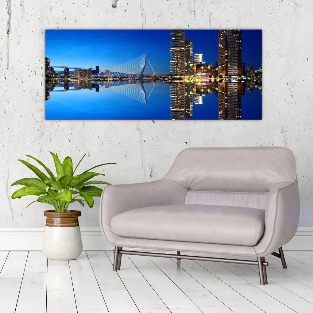 Kép - éjszaka Rotterdam (120x50 cm)