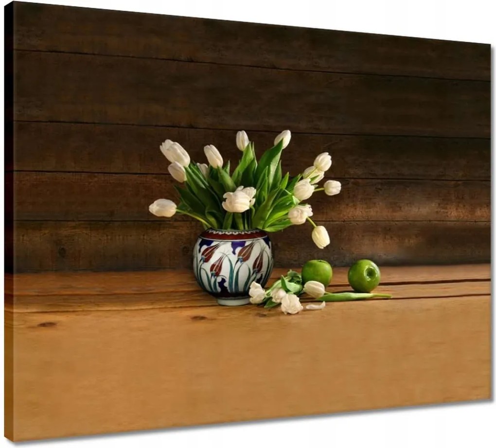 Vászonkép 50x40 Tulipánok vázában