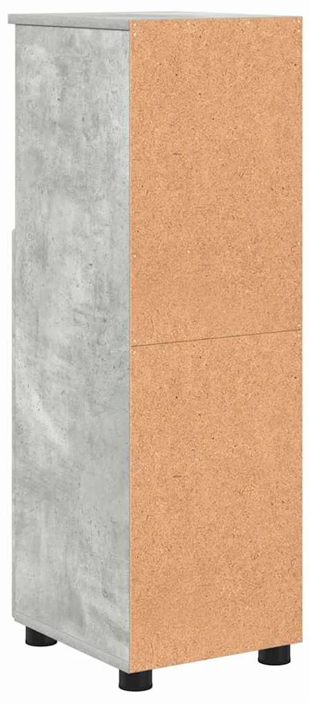 Fürdőszoba Székény ajtóval Beton szürke 30 x 35 x 95 cm Faanyag