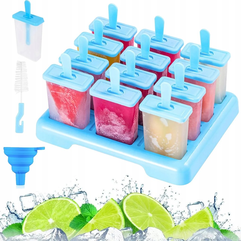 Fagylaltformák Pálcikán Házi Készítésű Gyümölcslevek Fagylalt Sorbet 12DB-OS Stifttel