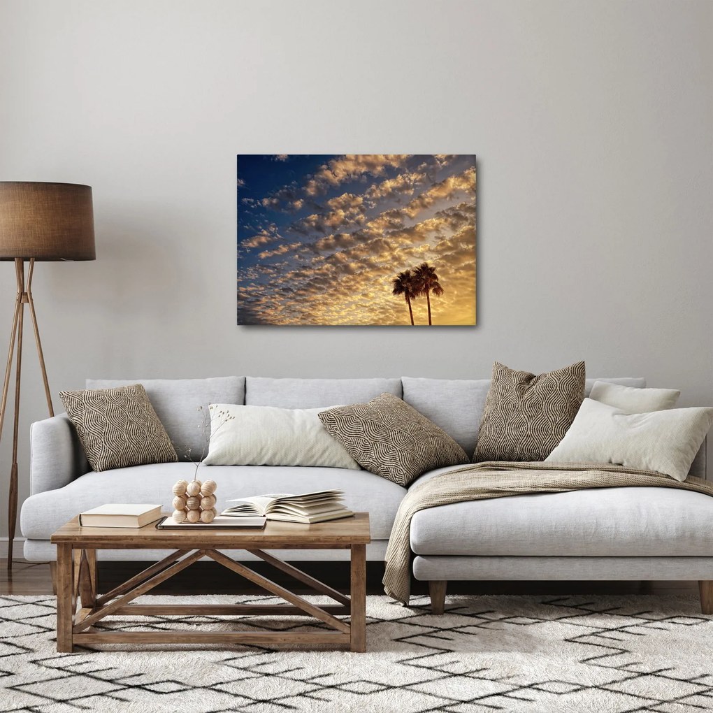 Kép - Pálmafák a felhők között (70x50 cm)