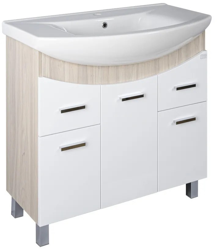 TMP ZX 95 - SONOMA - álló fürdőszobabútor - Sanovit ZENON - 6095 porcelán mosdóval - 97 x 51 cm