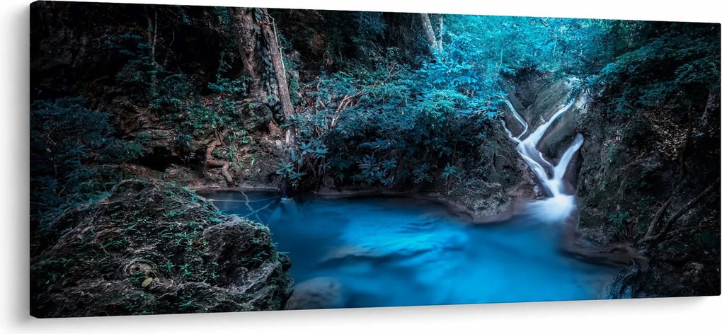 Kép - Varázslatos éjszaka egy trópusi erdőben (120x50 cm)