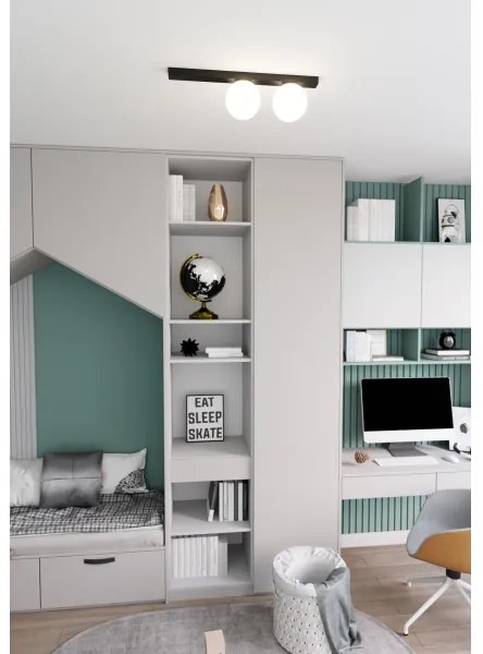 Mennyezeti lámpa FIT 2xE14/10W/230V fekete/fehér