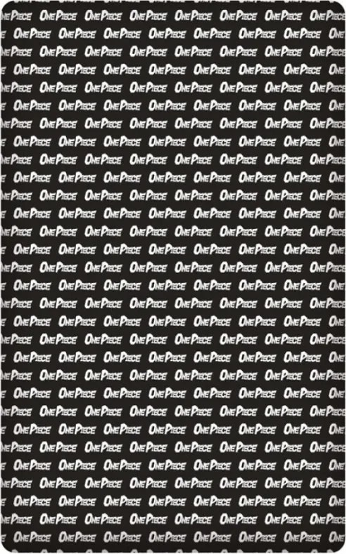 One Piece Black gumis lepedő 90x200 cm