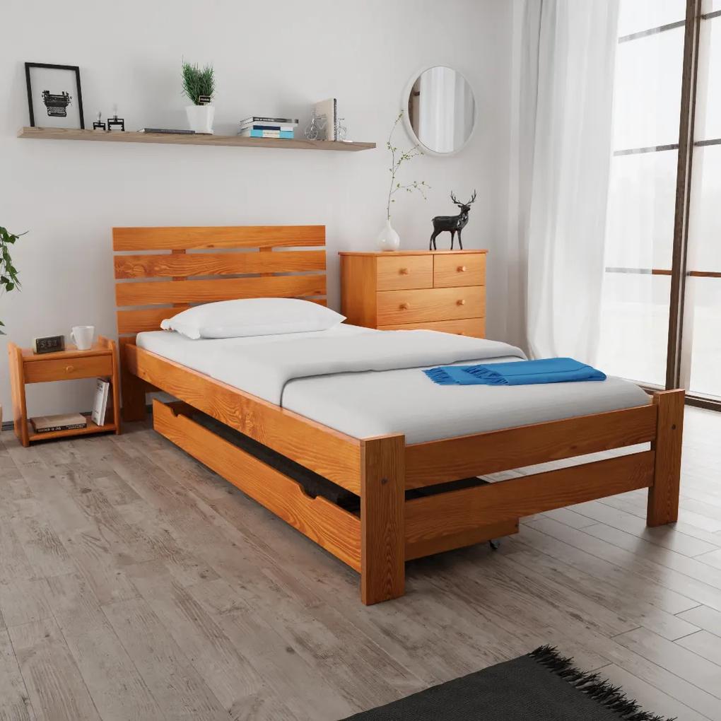 PARIS magasított ágy 90x200 cm, égerfa Ágyrács: Ágyrács nélkül, Matrac: Coco Maxi 19 cm matrac