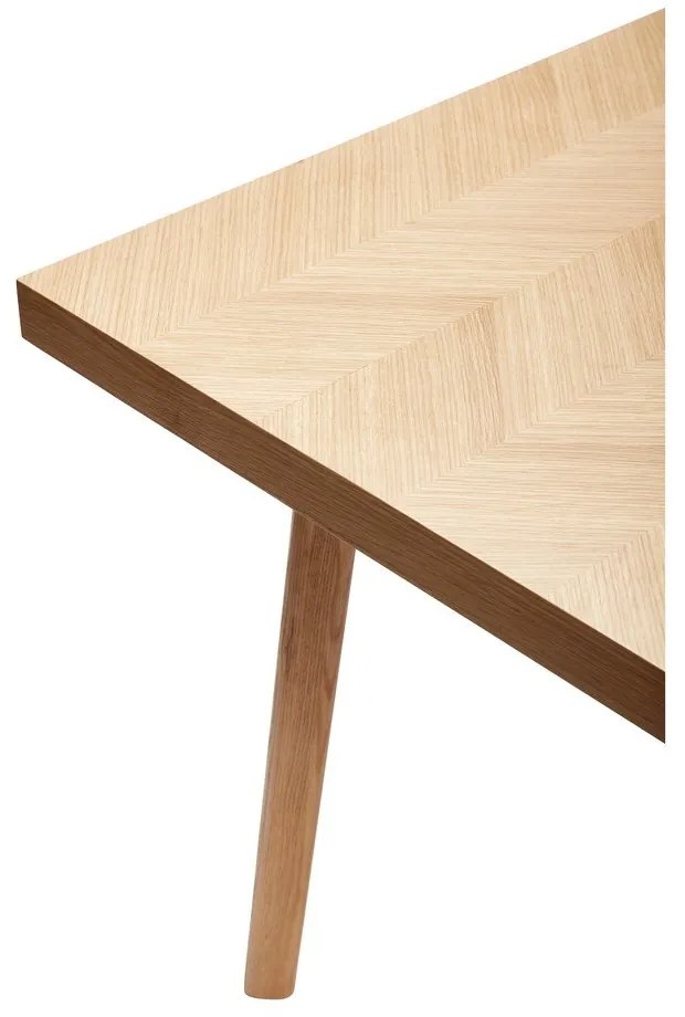 Étkezőasztal tölgyfa dekorral 100x200 cm Herringbone – Hübsch