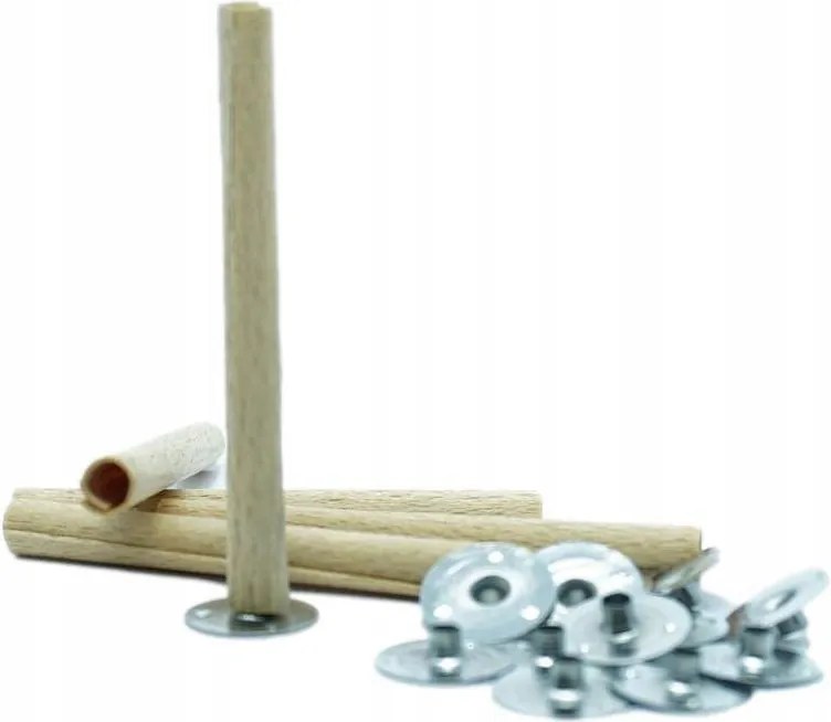 10x fa kanóc gyertyákhoz Kerek 10cm +lemezek