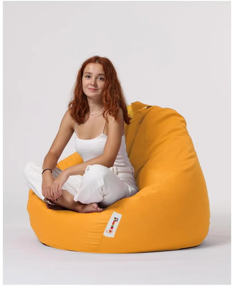 Sárga babzsákfotel Premium – Floriane Garden