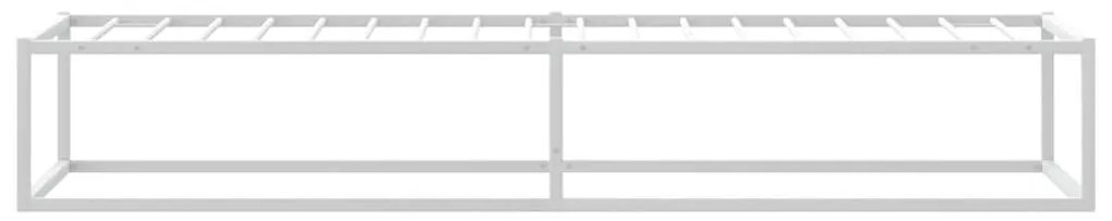 ágykeret matrac nélkül Fehér 90x200 cm fém ágykeret