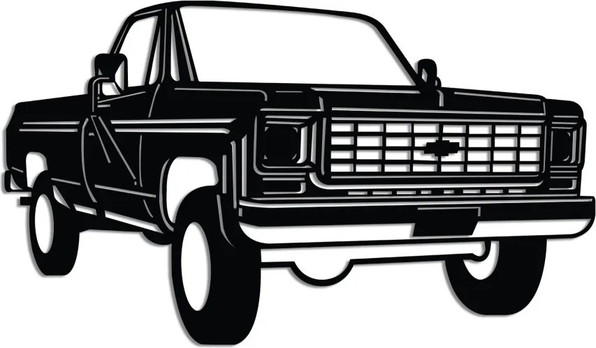 Chevy fém fali dekoráció, 60×35 cm