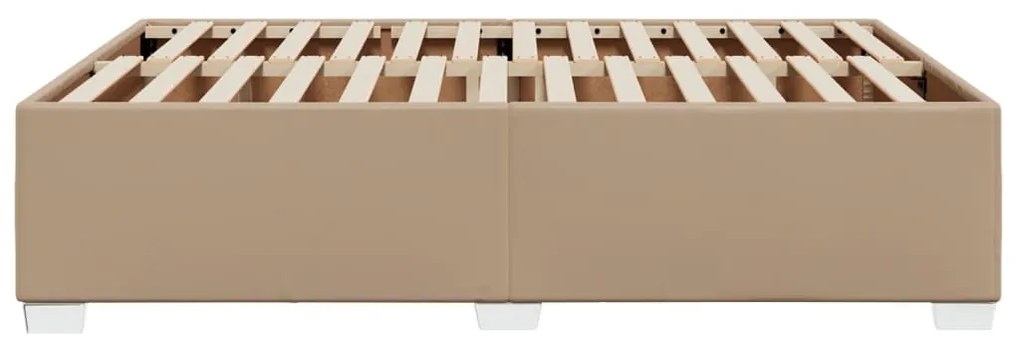 cappuccino színű műbőr ágykeret 160x200 cm