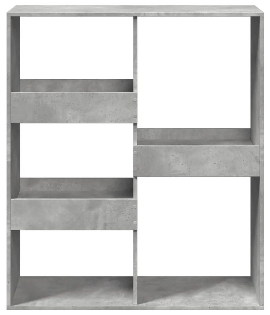 betonszürke szerelt fa térelválasztó 100 x 33 x 115 cm