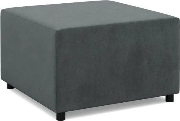 Zeus puff, bársony, 70x70, szürke