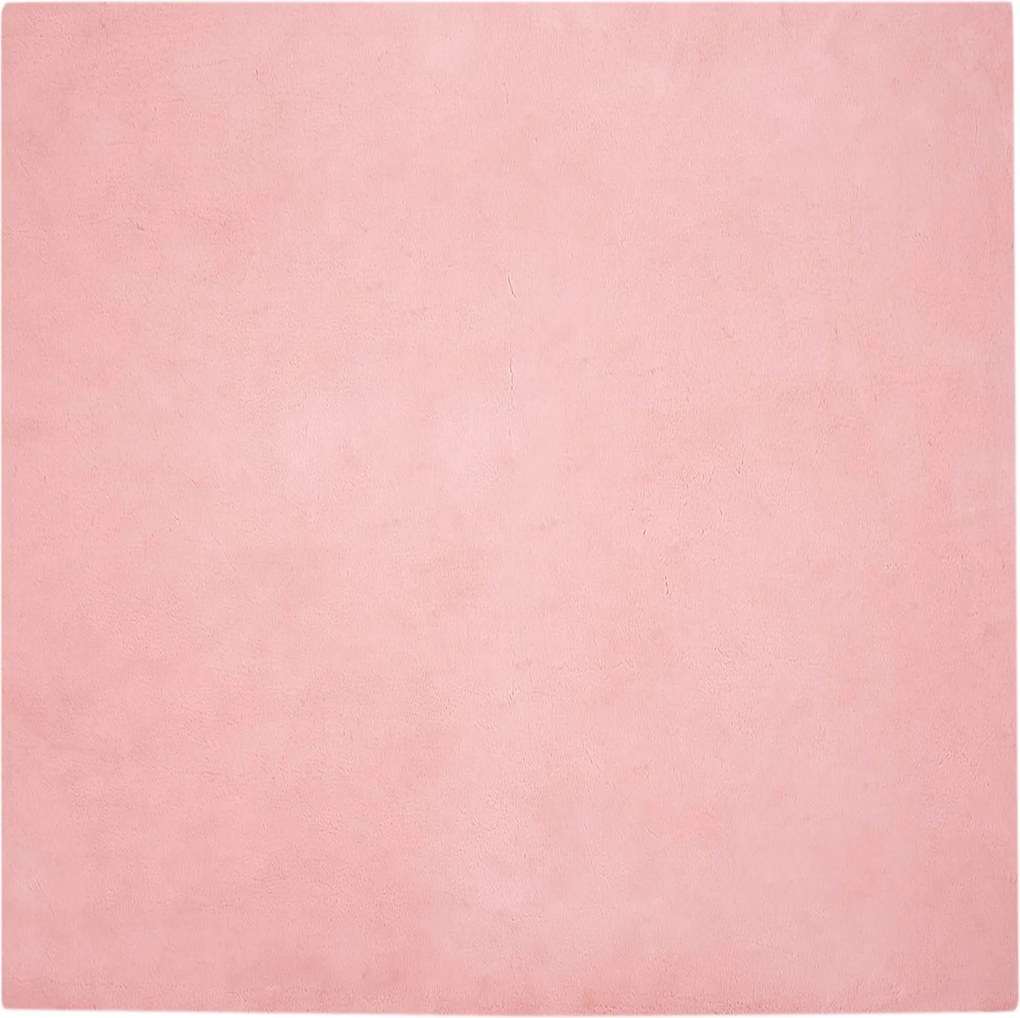 vidaXL Csúszásgátló Műnyúl Szőnyeg Olite Rózsaszín 120 x 120 cm