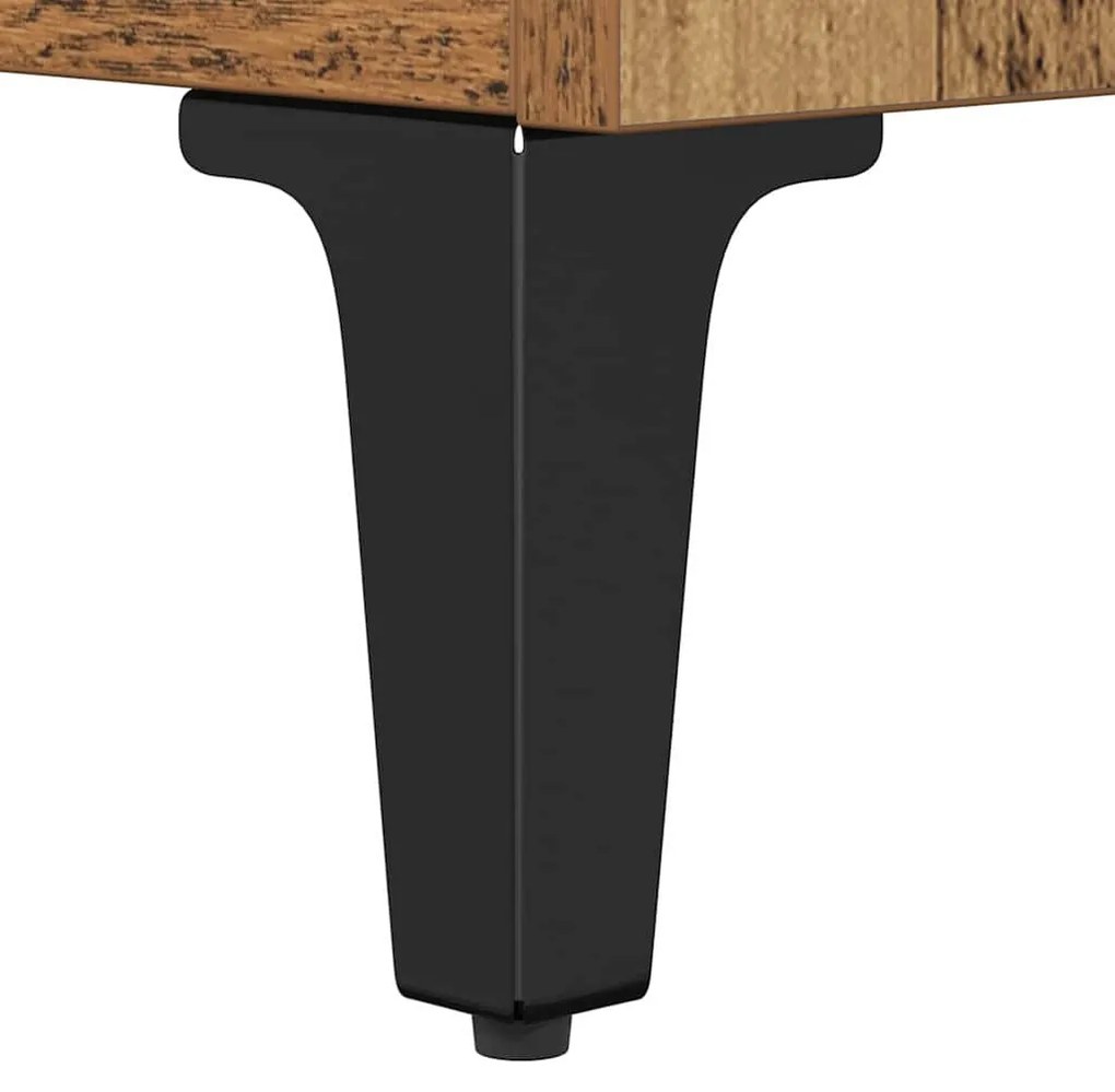 vidaXL Dohányzóasztal Öreg fa 80 x 80 x 36,5 cm Faanyag