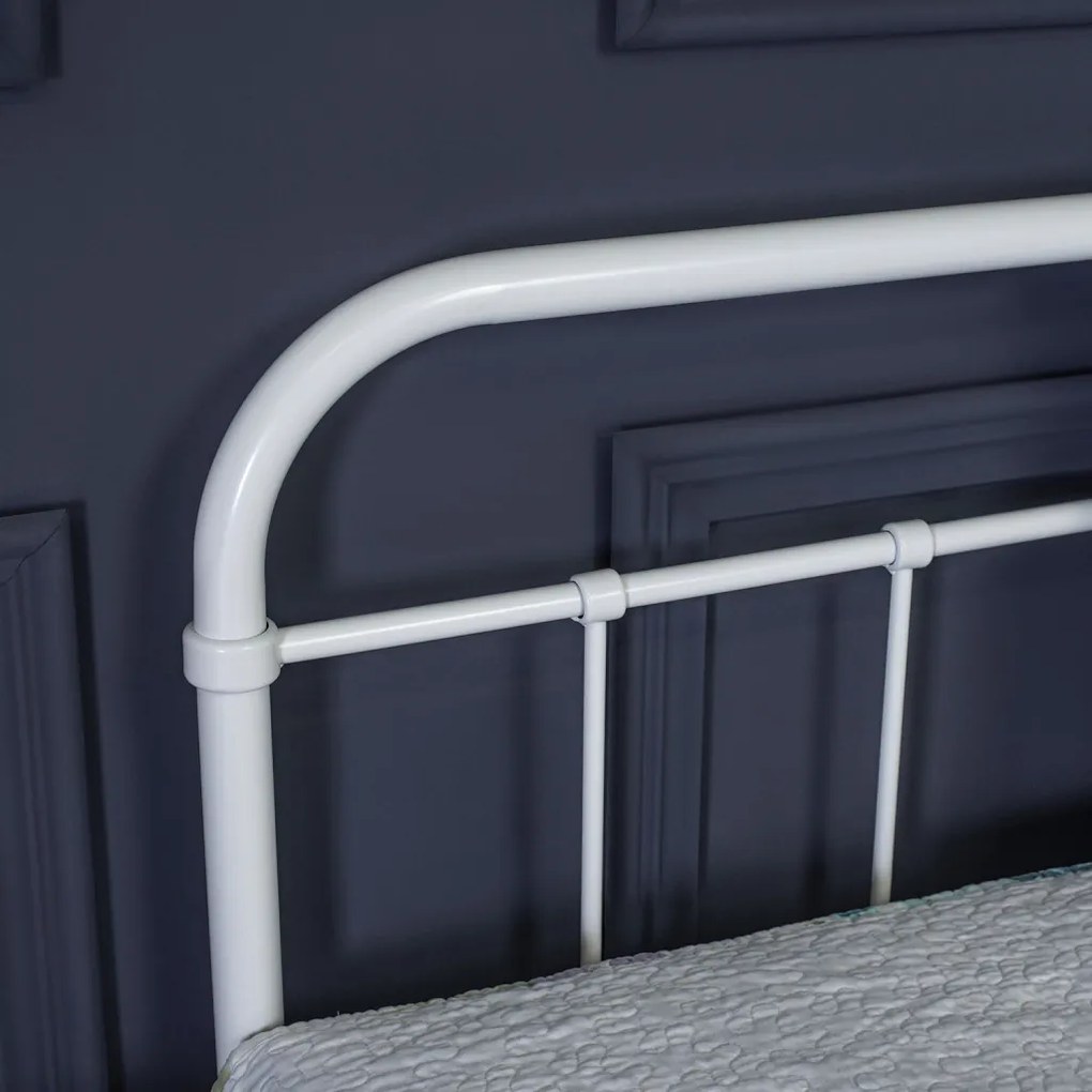 Ágy 120x200 cm fehér színben – PABLO