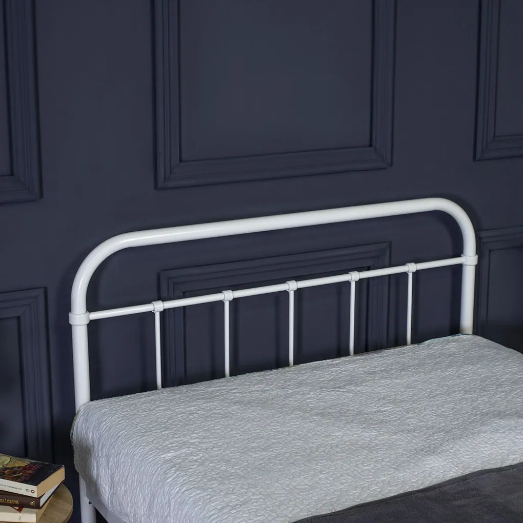 Fehér Fém Ágykeret 120x200 cm PABLO