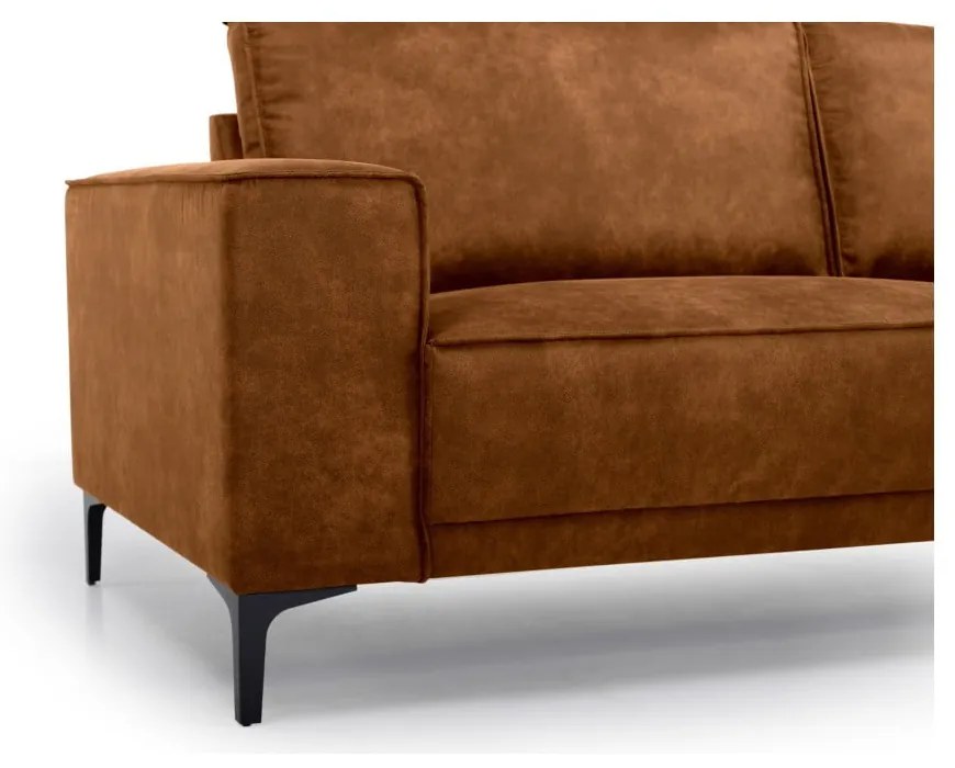 Konyakbarna bőrutánzat kanapé 224 cm Copenhagen – Scandic