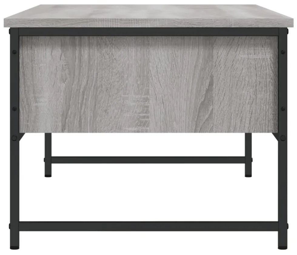 szürke sonoma színű szerelt fa dohányzóasztal 101x49x39,5 cm