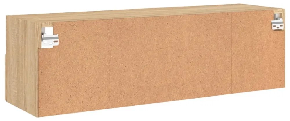 sonoma tölgyszín szerelt fa fali TV-szekrény 100 x 30 x 30 cm