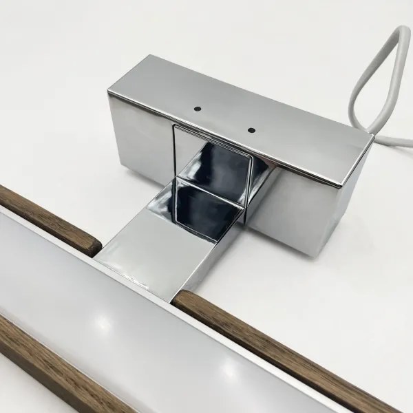 Brilagi -LED Fürdőszobai LED tükörvilágítás 3 az 1-ben WOODY MIRROR LED/12W/230V IP44 króm/tölgy-dió