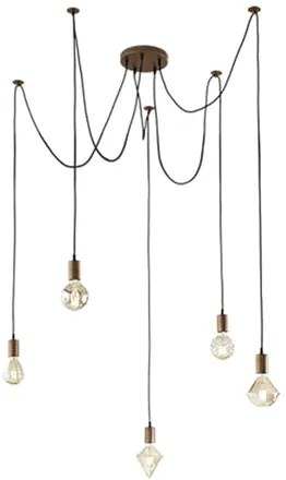 Függő világítás Trio Cord réz 310100562