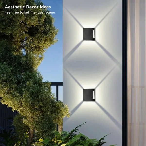 Brilagi - LED kültéri fali lámpa QUADRAY LED/4W/230V fekete IP65