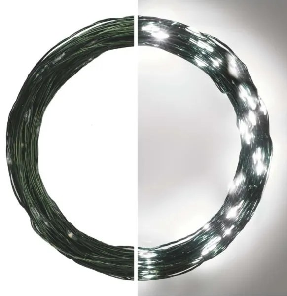 LED kültéri fényfüzér, 150 LED, 20 m, IP44, hideg fehér