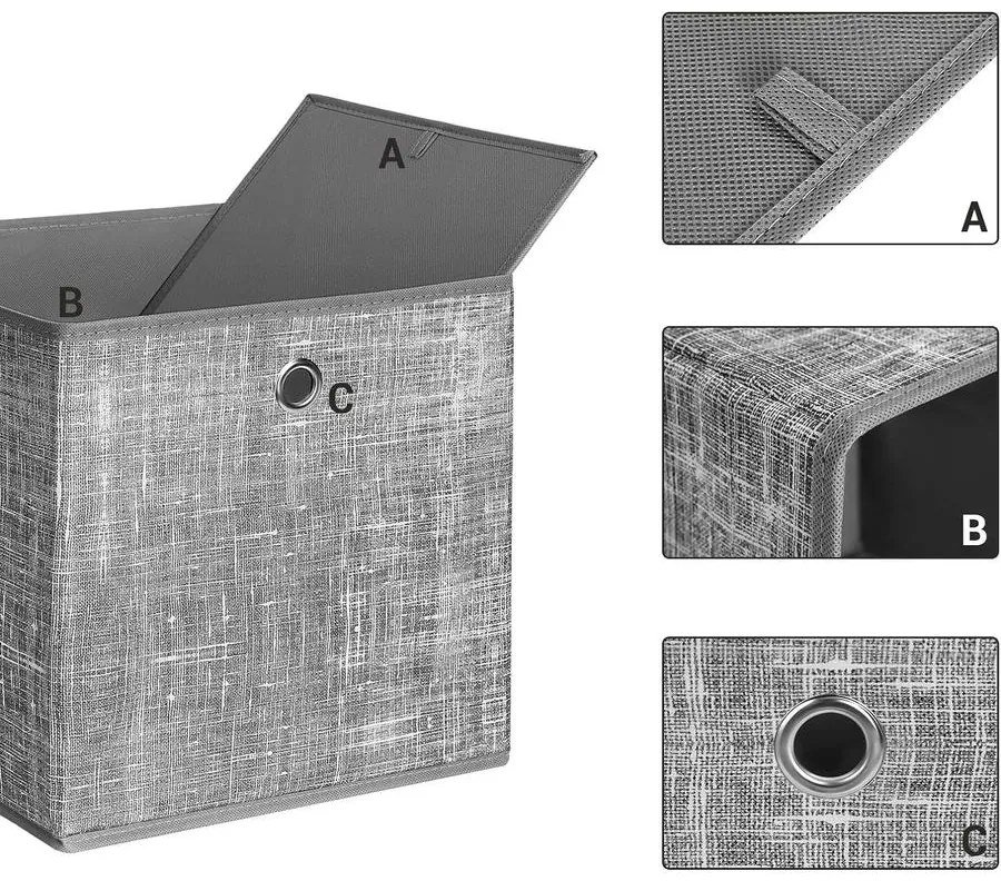 Összecsukható tárolódobozok - 6 db-os csomag