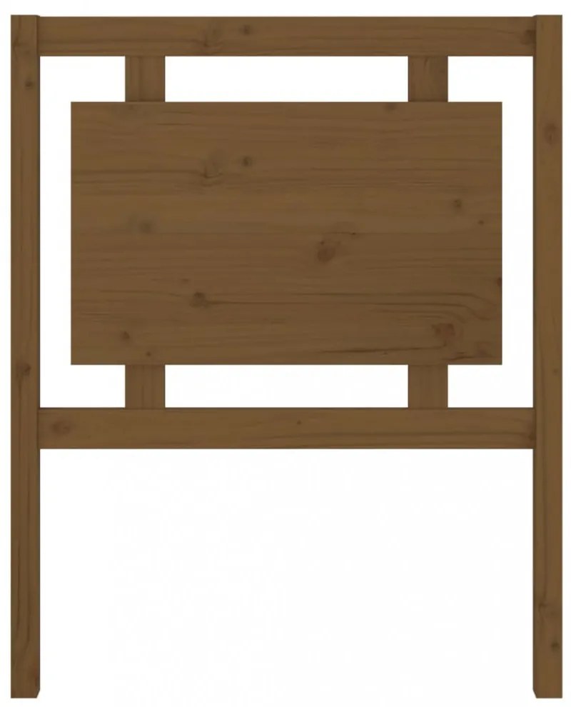 mézbarna tömör fenyőfa ágyfejtámla 80,5 x 4 x 100 cm