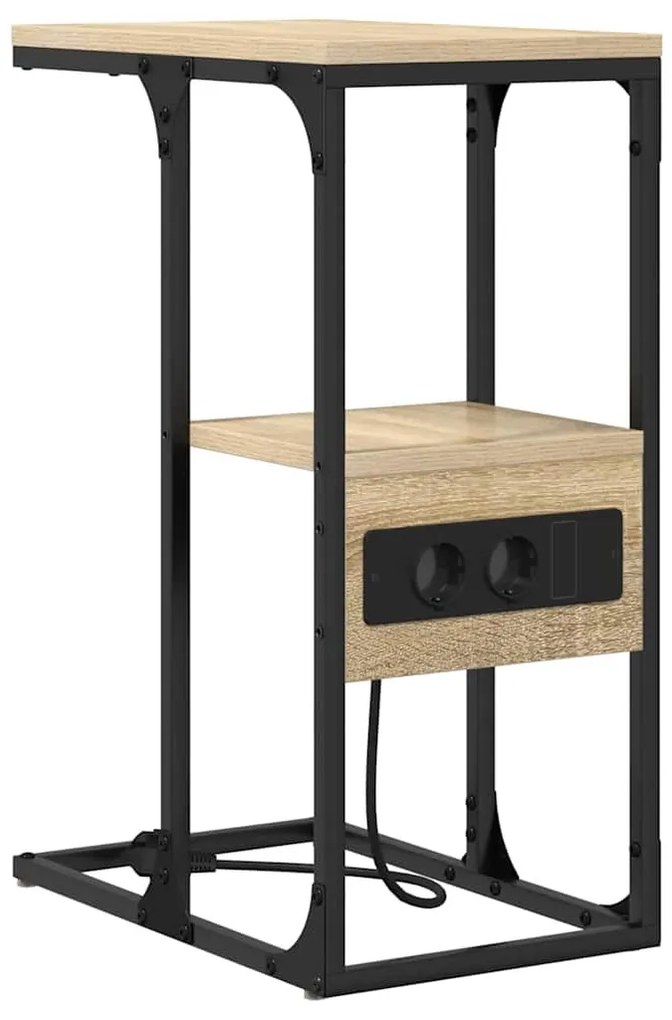 Éjjeliszekrény fiókkal sonoma tölgy 41.5 x 26 x 60.5 cm Faanyag