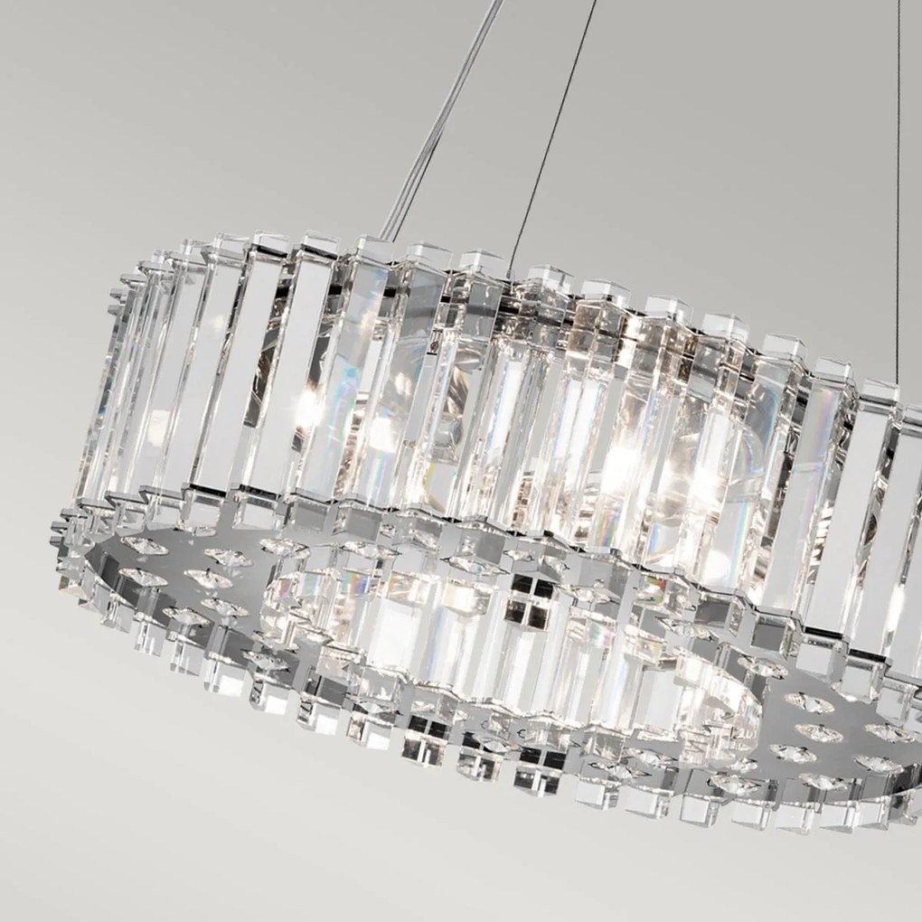 Kichler klasszikus LED függeszték crystal skye króm átlátszó elsklcrystalskyepa IP44