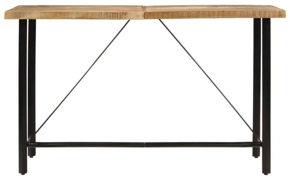 tömör mangófa és vas bárasztal 180 x 70 x 107 cm
