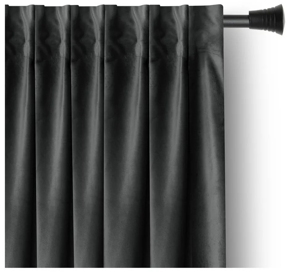 Szürke bársony dimout (részleges sötétítő) függöny 140x270 cm – Restilo
