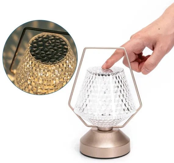 Aigostar- LED Dimmelhető újratölthető lámpa LED/1W/5V 2700/4000/6500K 1800mAh 20 cm